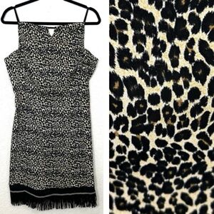 90’s Vintage Rampage Cheetah Print Fringe Sleeveless Dress Size 11